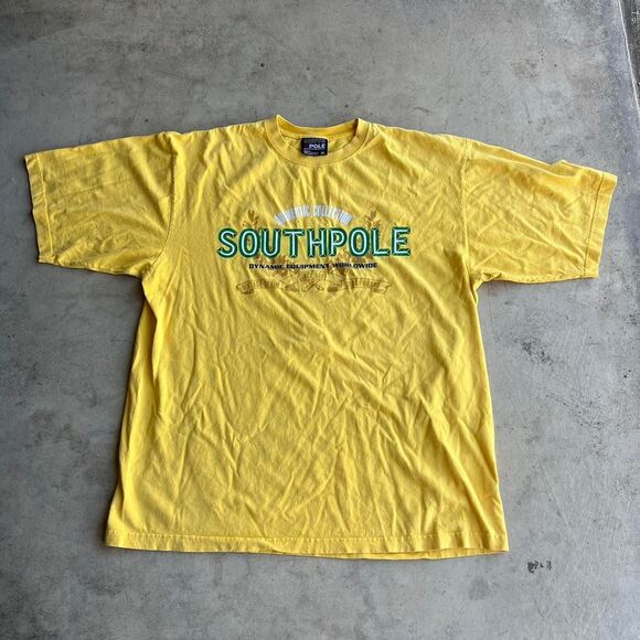 Southpole tee y2k Mens size XL Yellow green - Picture 1 of 2